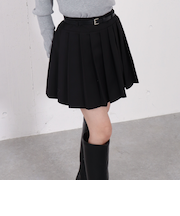 切替プリーツミニスカート