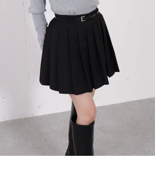 切替プリーツミニスカート