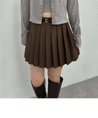 切替プリーツミニスカート