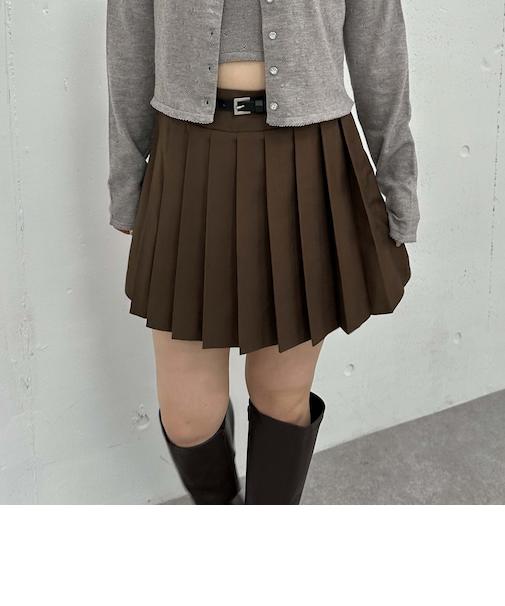 切替プリーツミニスカート