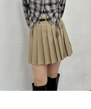 切替プリーツミニスカート