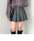 【ＳＥＴＵＰ対応】フェイクレザープリーツミニスカート