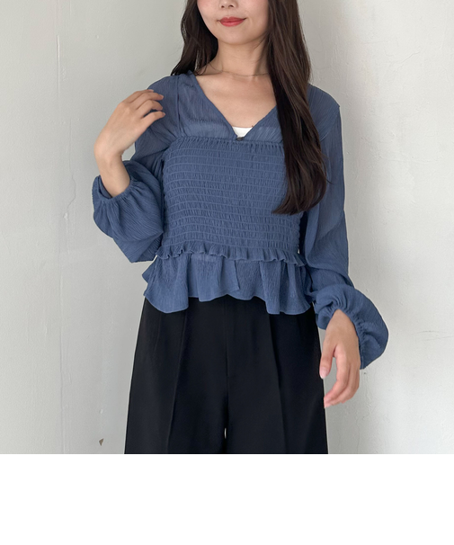 マルチｗａｙ楊柳ブラウスアンサンブル