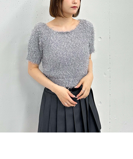 ＭＩＸヤーンハーフスリーブニット