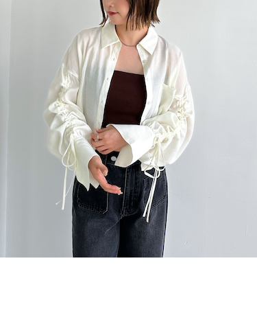 ドロストスリーブショートシャツ