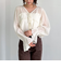 楊柳シャーリングショートブラウス