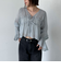 楊柳シャーリングショートブラウス