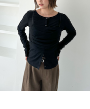 シアーベロアタックビスチェアンサンブル