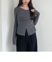 シアーベロアタックビスチェアンサンブル