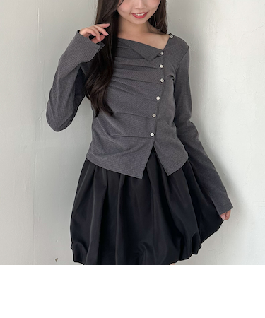 ２ｗａｙアシメボタンカットＴＯＰＳ