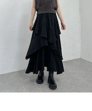 マットフリルティアードスカート