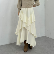 マットフリルティアードスカート
