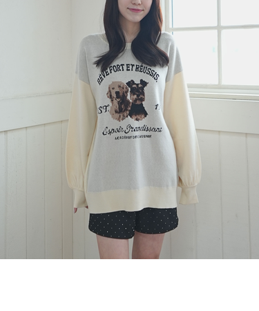 イヌＪＱミドルニットプルオーバー