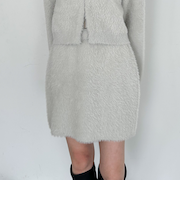 【ＳＥＴＵＰ対応ダブルフェイスフェザーニットミニスカート】