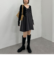 ’バイアスチェックアソートミニキャミワンピース’