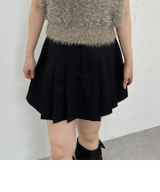 サイドプリーツミニスカート