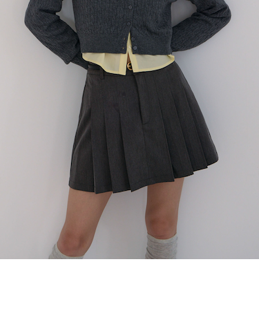 サイドプリーツミニスカート
