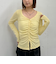 ボタンギャザーＶネックＴＯＰＳ