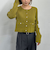 細ケーブルニットカーディガン