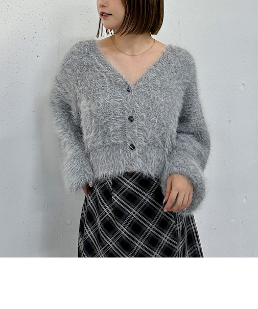 メランジフェザーニットカーディガン