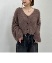 メランジフェザーニットカーディガン