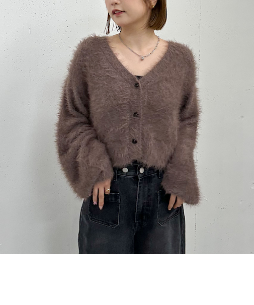 メランジフェザーニットカーディガン