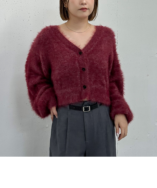 メランジフェザーニットカーディガン