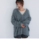 ロングシャギーミドルニットカーディガン