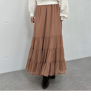 シャイニーティアードスカート