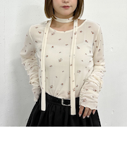 花柄シアーベロアＴＯＰＳ