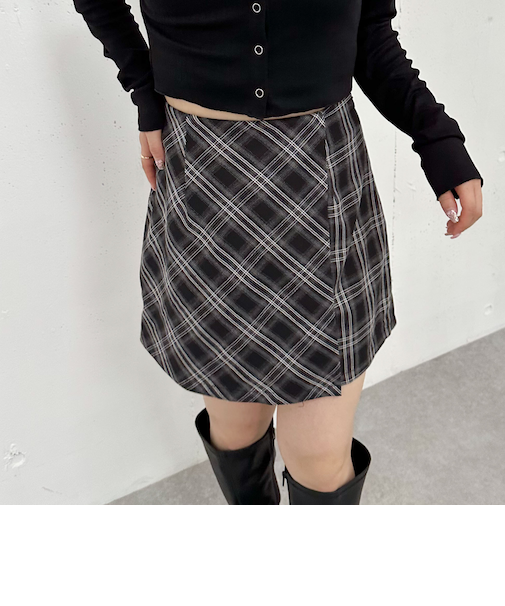 ’【ＳＥＴＵＰ対応】ラップミニスカート’