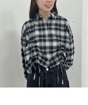 ドロストチェックネルシャツ