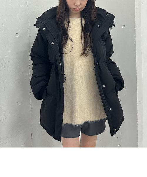 2wayファーフードショ－ト中綿ブルゾン｜アルシーヴの通販｜&mall