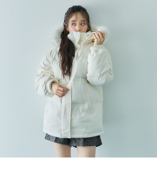 マルチｗａｙファーフード中綿ブルゾン