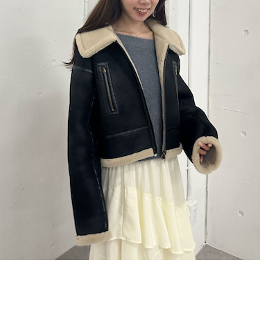 ムートンライダースジャケット／