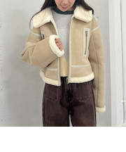 ムートンライダースジャケット/