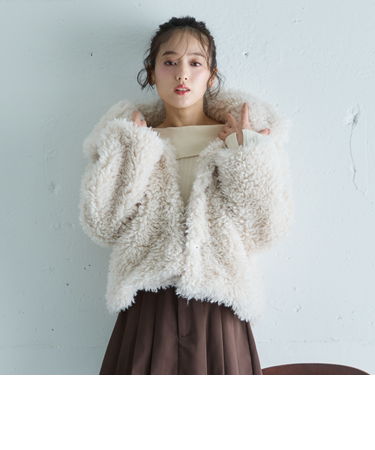 プードルファーショートコート／