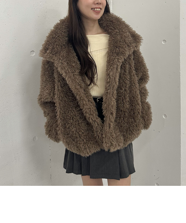 プードルファーショートコート／