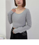 カップ付クロップドテレコＴＯＰＳ／