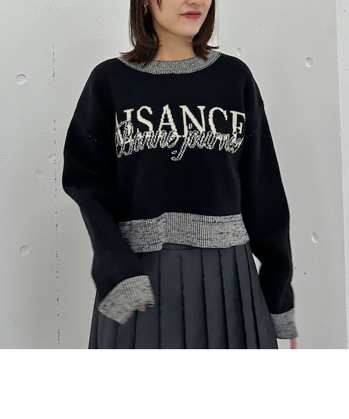 ロゴＪＱショートニットプルオーバー