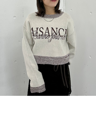 ロゴＪＱショートニットプルオーバー