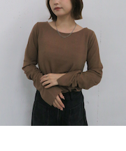 袖スリットカットＴＯＰＳ