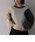 インターシャカラーブロックニットプルオーバー