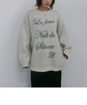 ラインロゴｊｑミドルニットプルオーバー