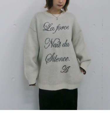 ラインロゴｊｑミドルニットプルオーバー