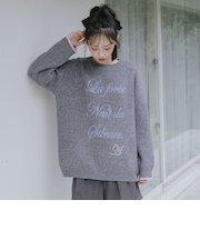 ラインロゴｊｑミドルニットプルオーバー