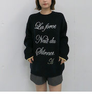 ラインロゴｊｑミドルニットプルオーバー