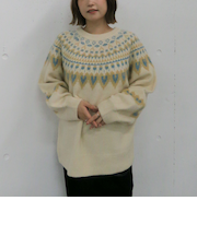 ハートミックスノルディックニットプルオーバー