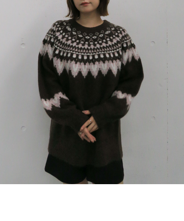 ハートミックスノルディックニットプルオーバー