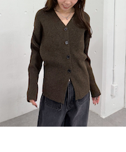 Ｖネックメランジニットカーディガン